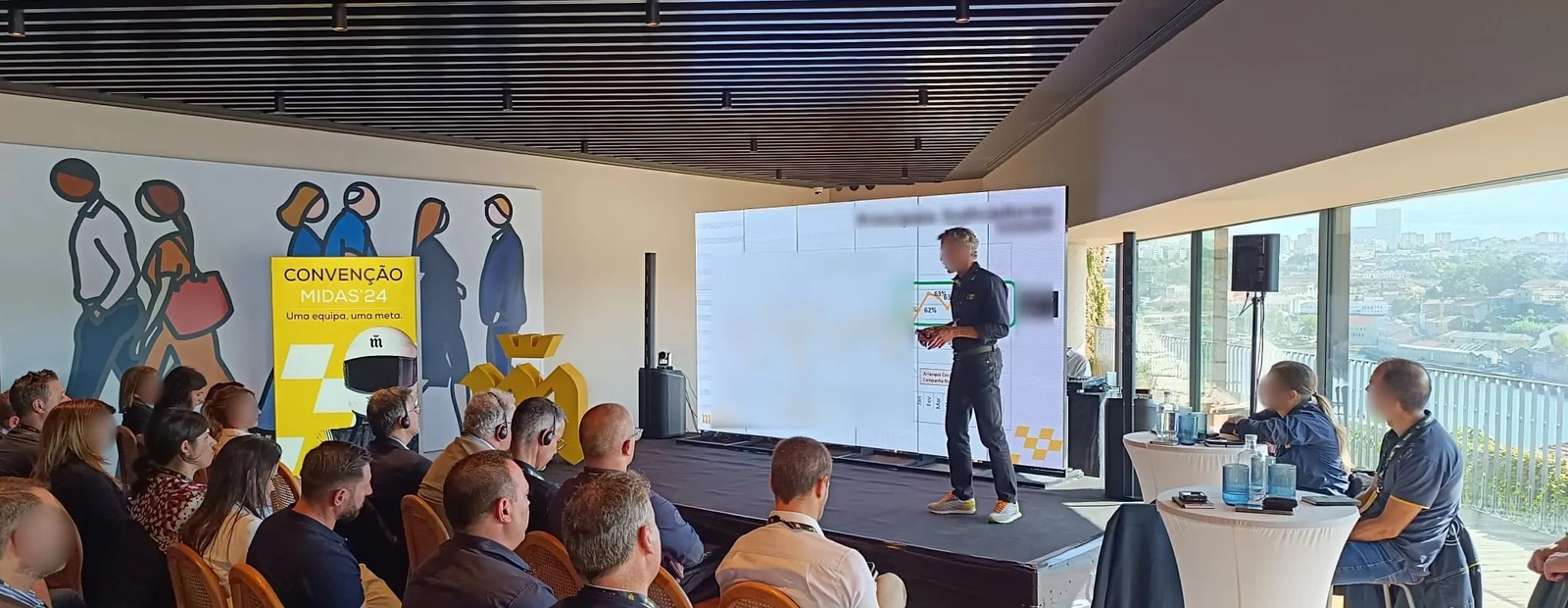 Convenção Anual de Empresa do Ramo Automóvel — LED wall, interpretação simultânea remota, áudio, vídeo — Turnip Portugal