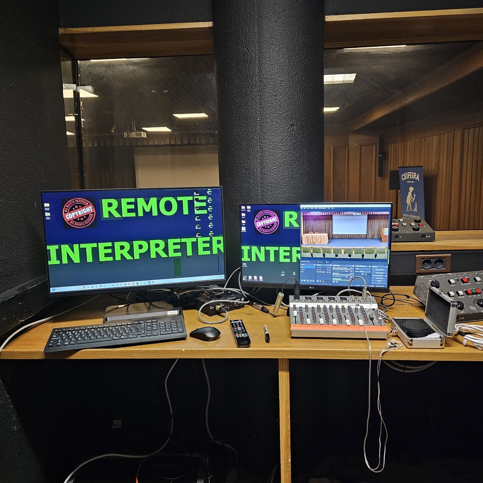 Reunião anual de multinacional — Interpretação simultânea remota, equipamento — Turnip Portugal